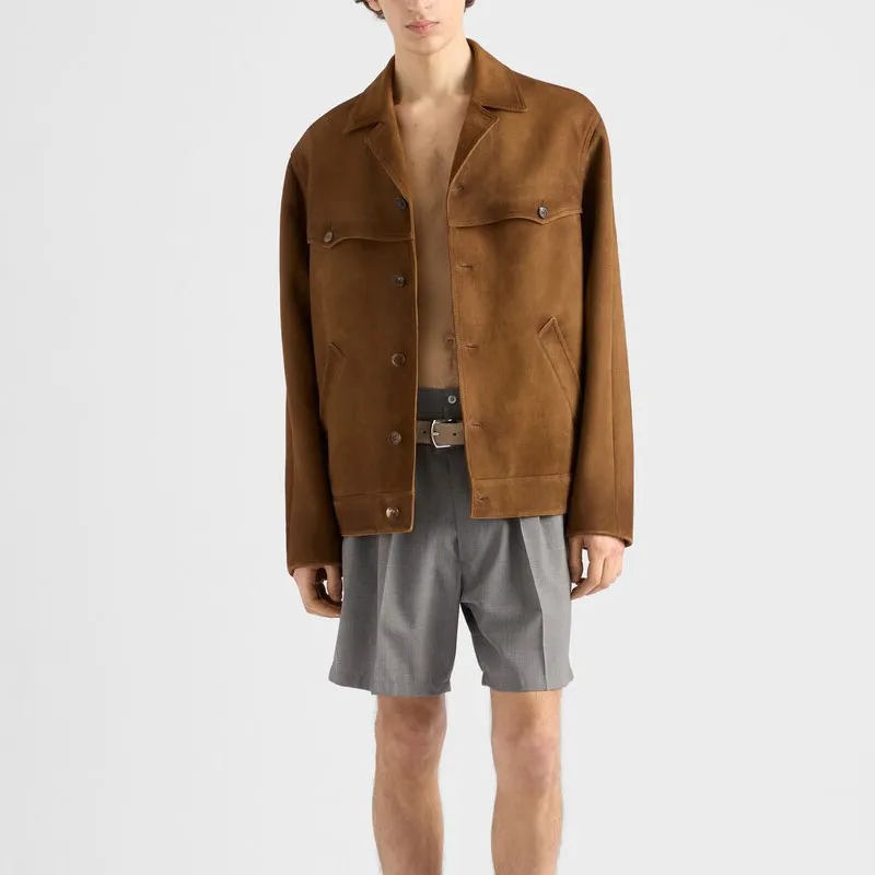 PRADA Leather Jacket Men's Smoky-2