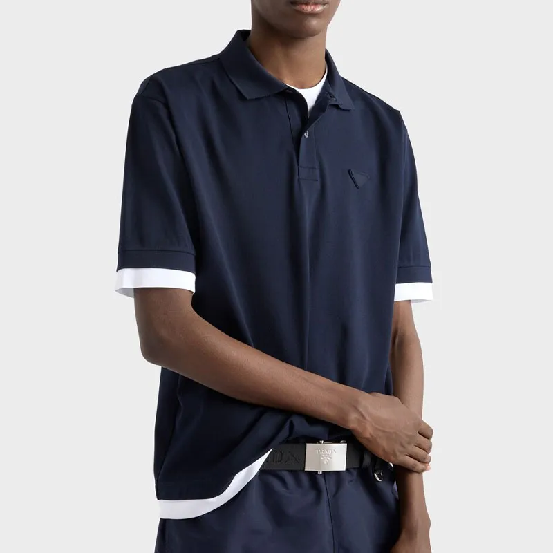PRADA Polo Shirts Men Blue-1