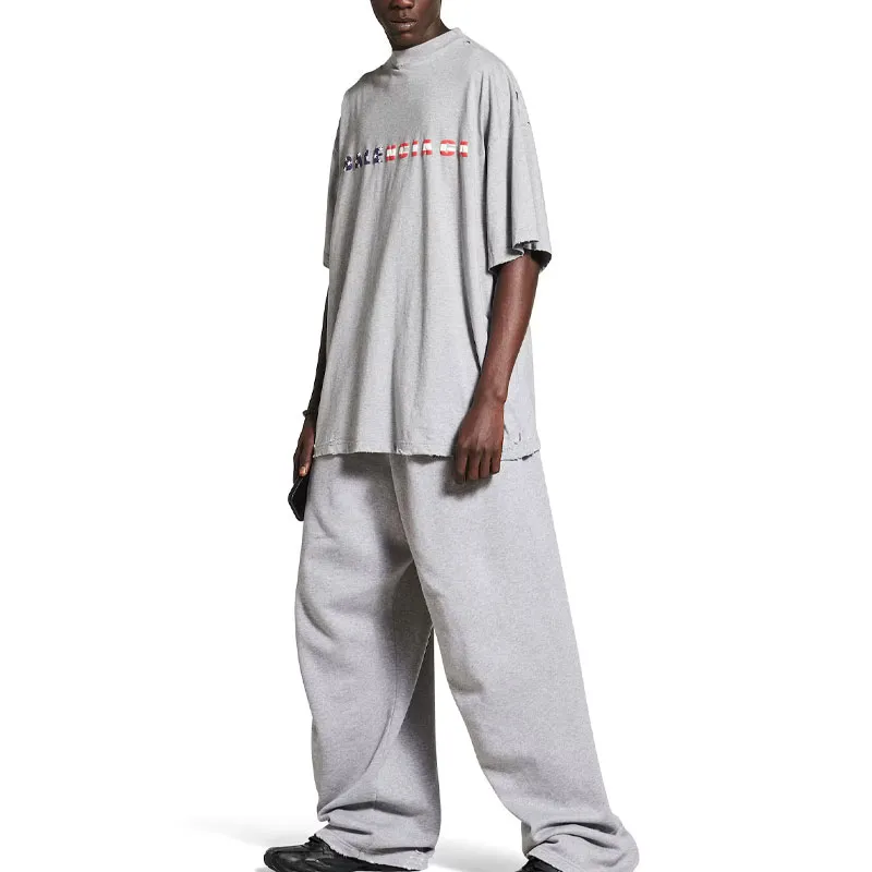 Balenciaga T Shirt Loose Fit Men's Gray-4