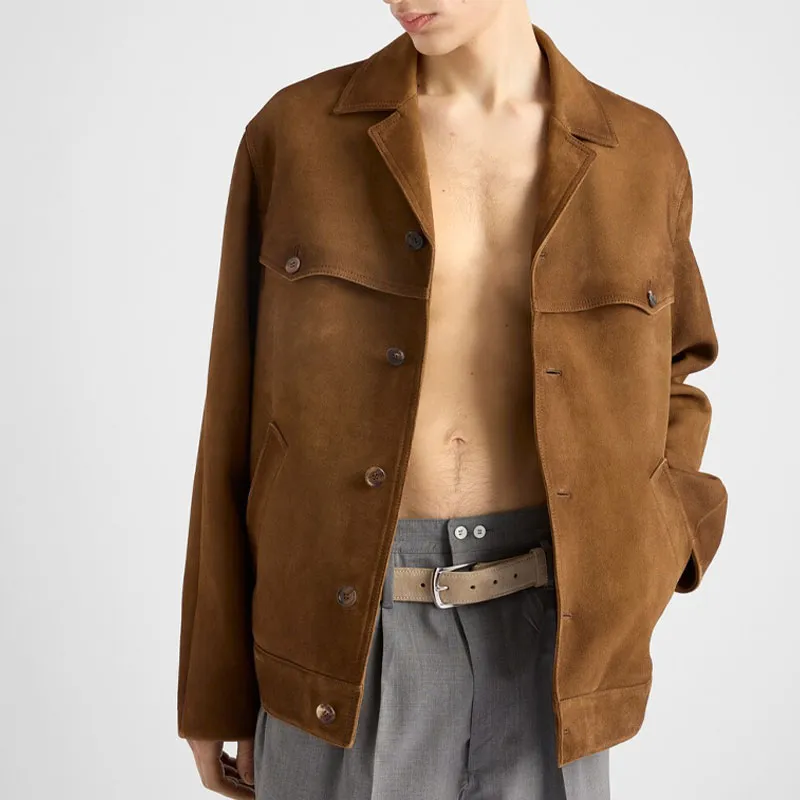 PRADA Leather Jacket Men's Smoky-1