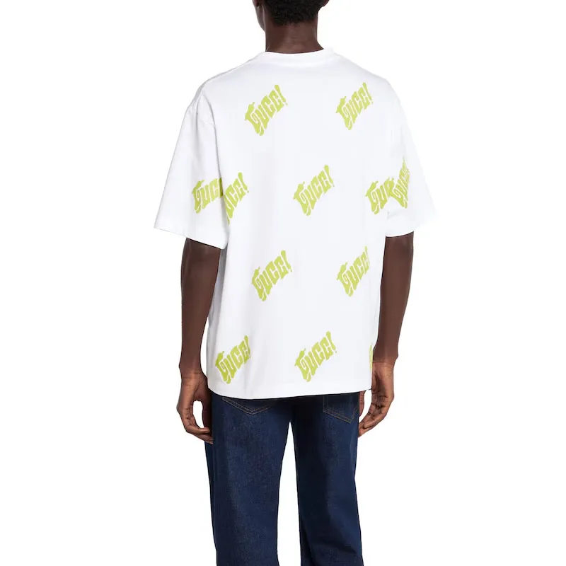 GUCCI FW25 T Shirt Men's White Green-2