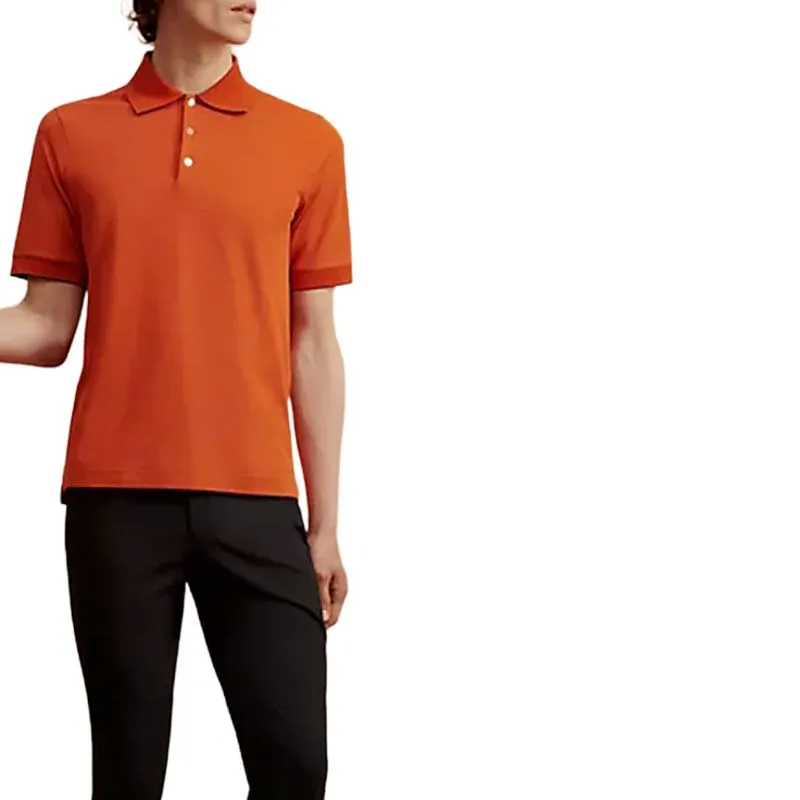 HERMES Double Jeu Polo Shirt Men's Flame Color-2