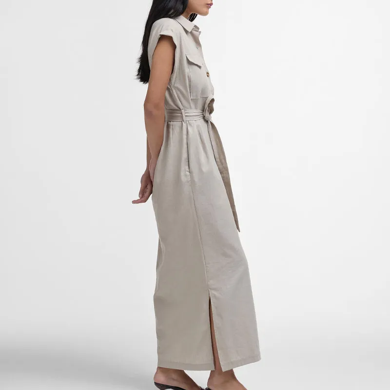 BARBOUR Sleeveless Dress Women's Light Sand-3