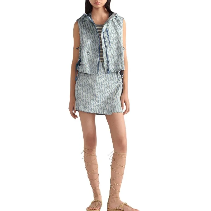 DIOR Dioriviera Vest Women's Blue White-2