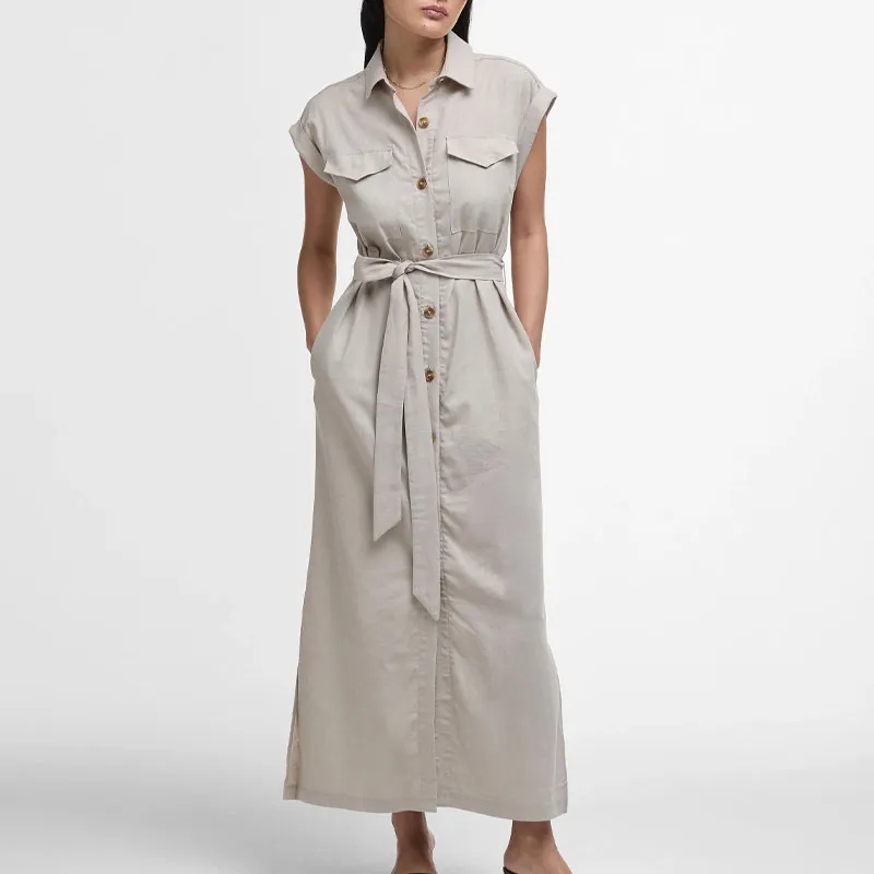 BARBOUR Sleeveless Dress Women's Light Sand-1