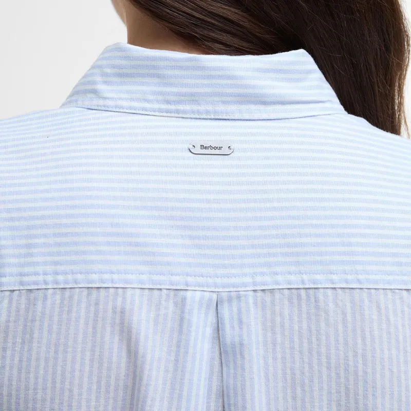 BARBOUR Long Sleeved Dress Women's Sky Blue-6