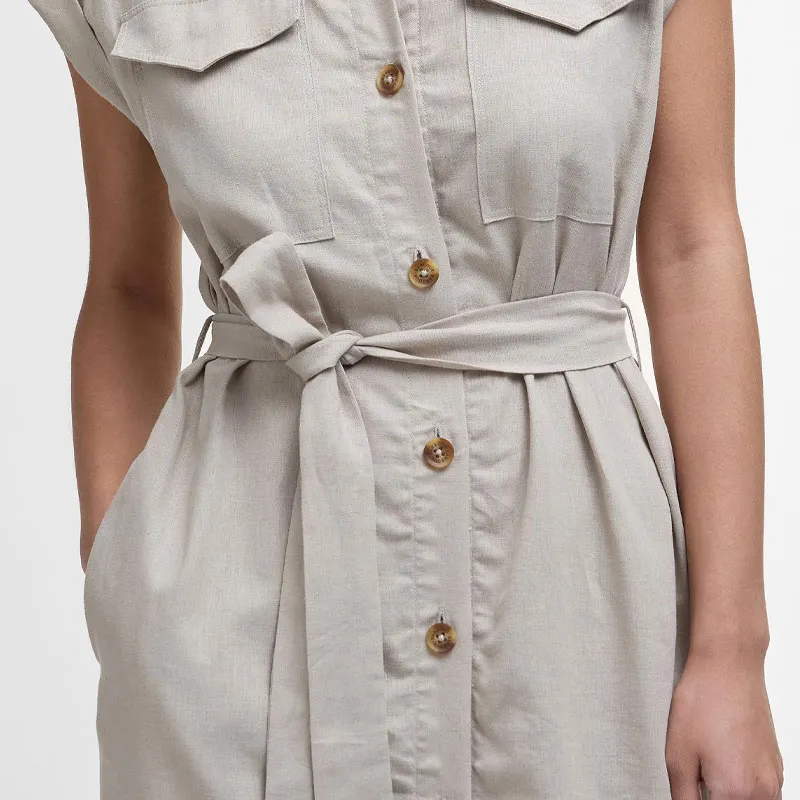 BARBOUR Sleeveless Dress Women's Light Sand-5