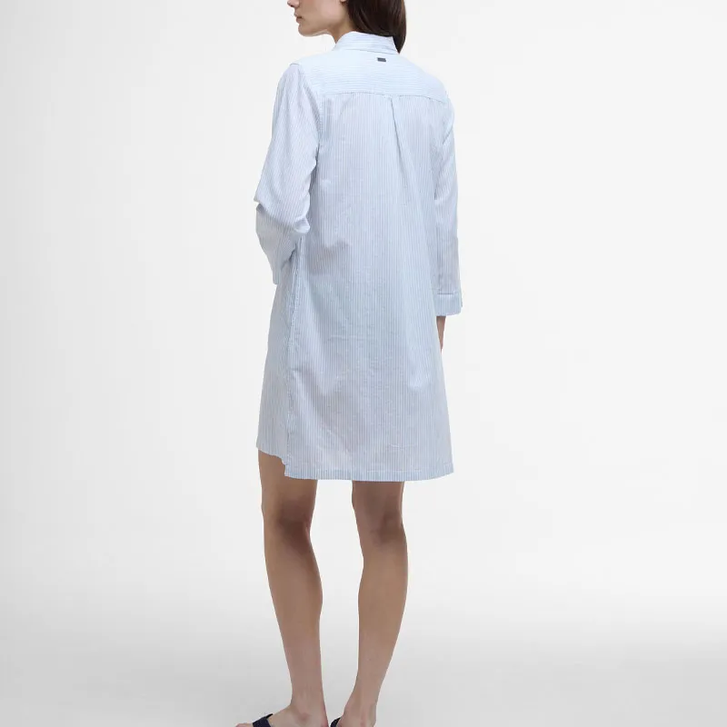 BARBOUR Long Sleeved Dress Women's Sky Blue-3