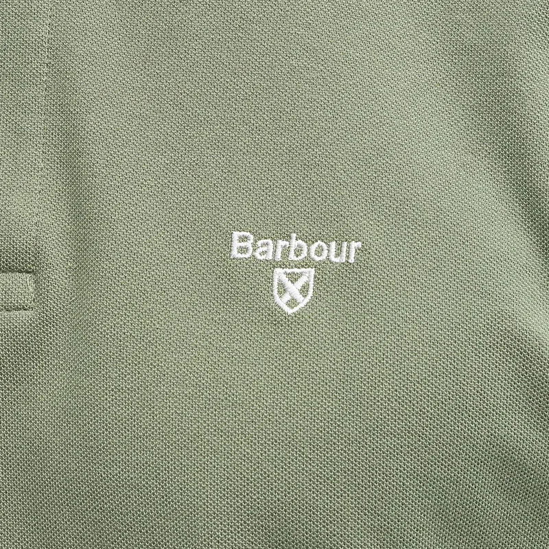BARBOUR Polo Shirt Men's Burnt Oil Olive Green-4