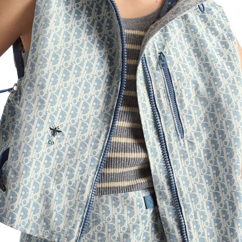 DIOR Dioriviera Vest Women's Blue White-3