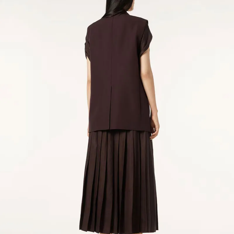 Loro Piana SS25 Cedric Vest Women's Dark Brown-4