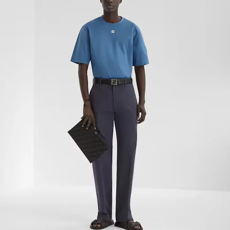 FENDI SS25 Casual Pants Men's Blue-2