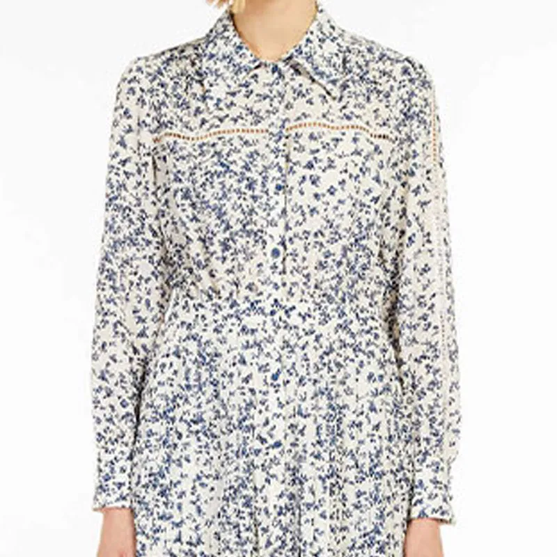MaxMara Studio Long Sleeved Dress Women's White-4