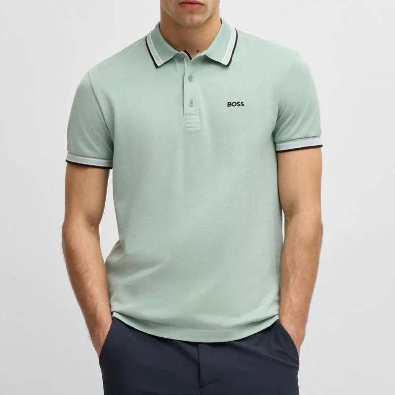HUGO BOSS Polo Shirt Men's Light Green-1