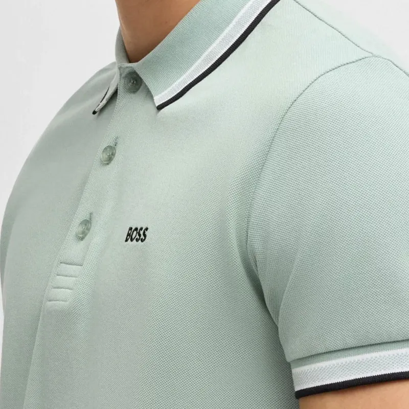 HUGO BOSS Polo Shirt Men's Light Green-4