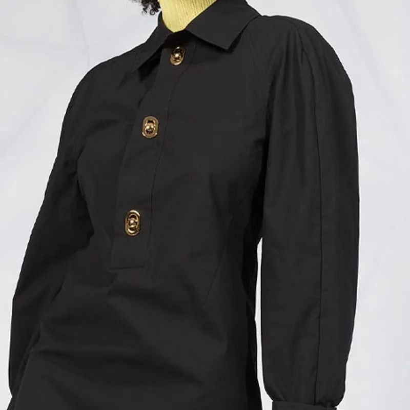 Bottega Veneta Long Sleeved Dress Women's Black-4