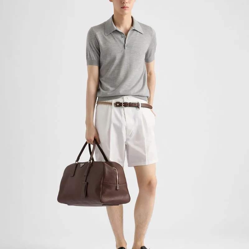 PRADA Polo Shirts Men Gray-1