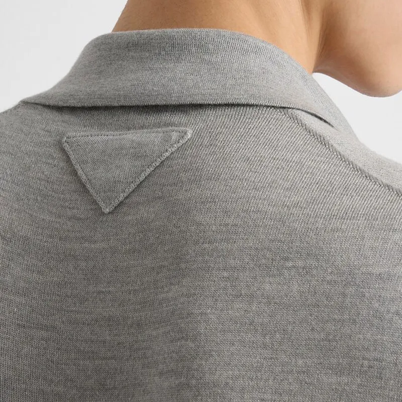 PRADA Polo Shirts Men Gray-5
