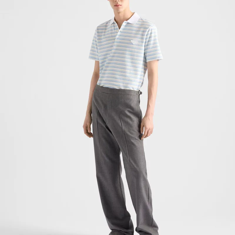 PRADA Polo Shirt Men's White Blue-1