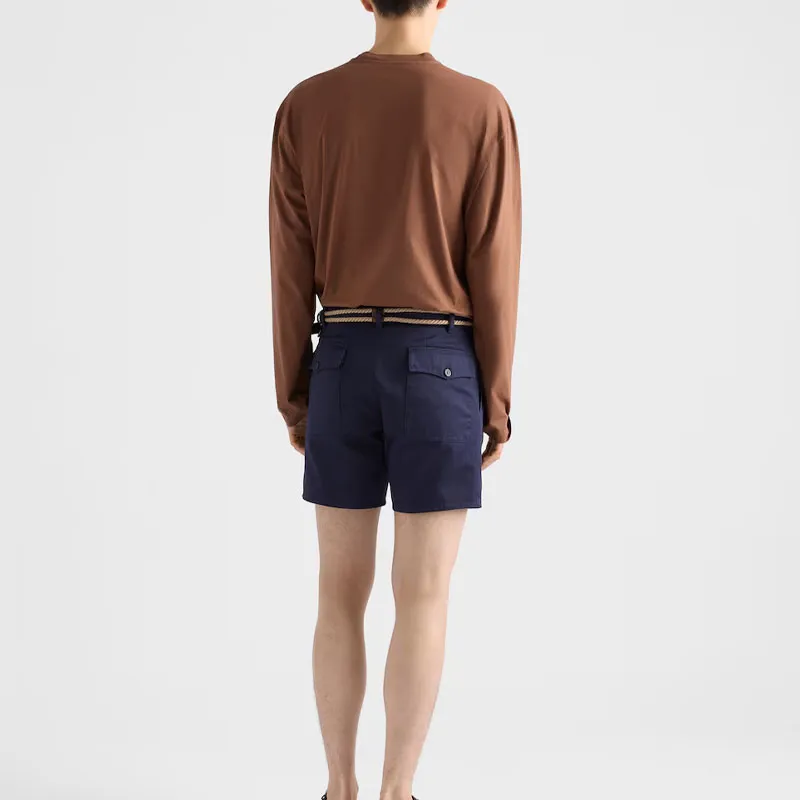 PRADA Casual Shorts Men Blue-2