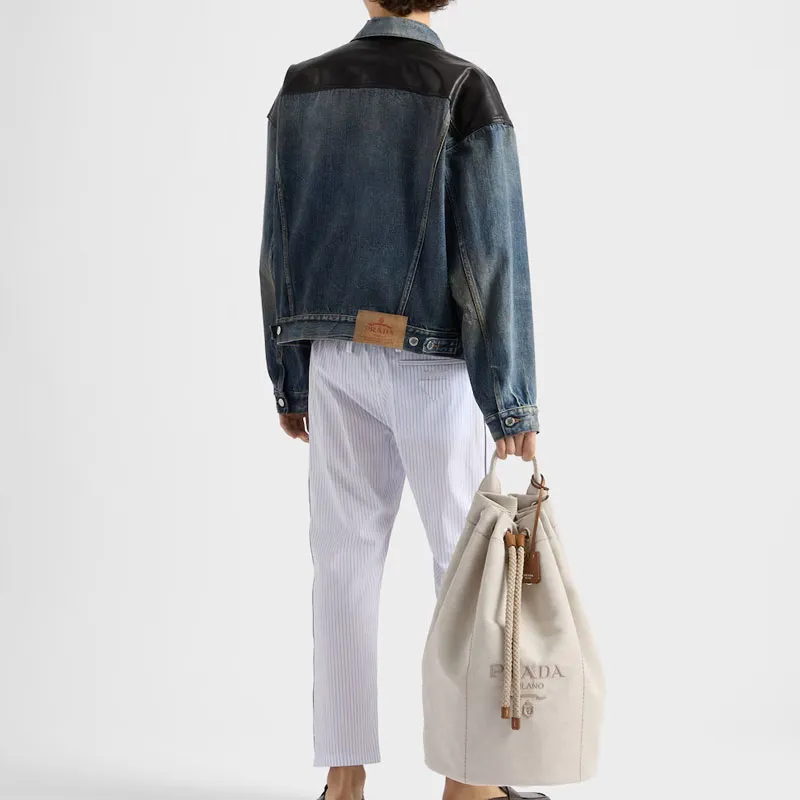 PRADA Denim Jackets Men Blue-2