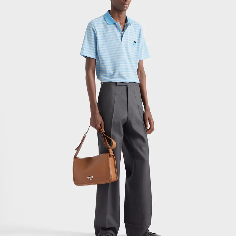 PRADA Polo Shirt Men's Blue Black-1