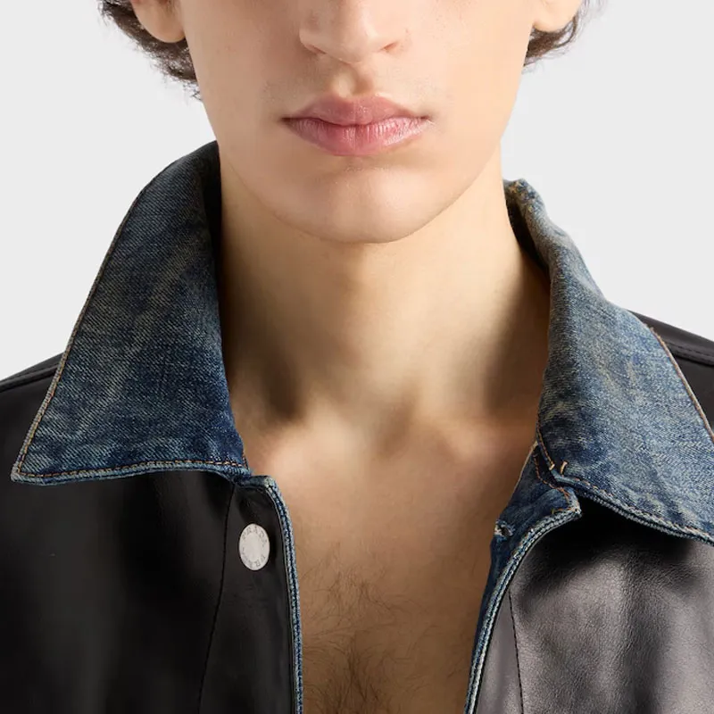 PRADA Denim Jackets Men Blue-4