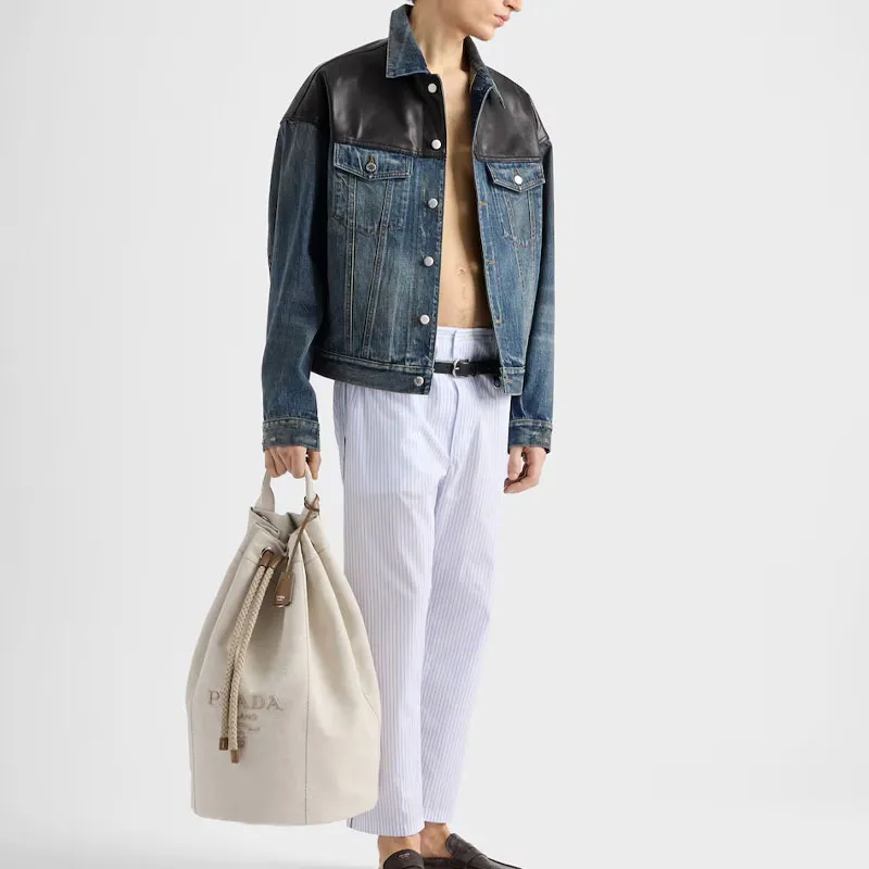 PRADA Denim Jackets Men Blue-1