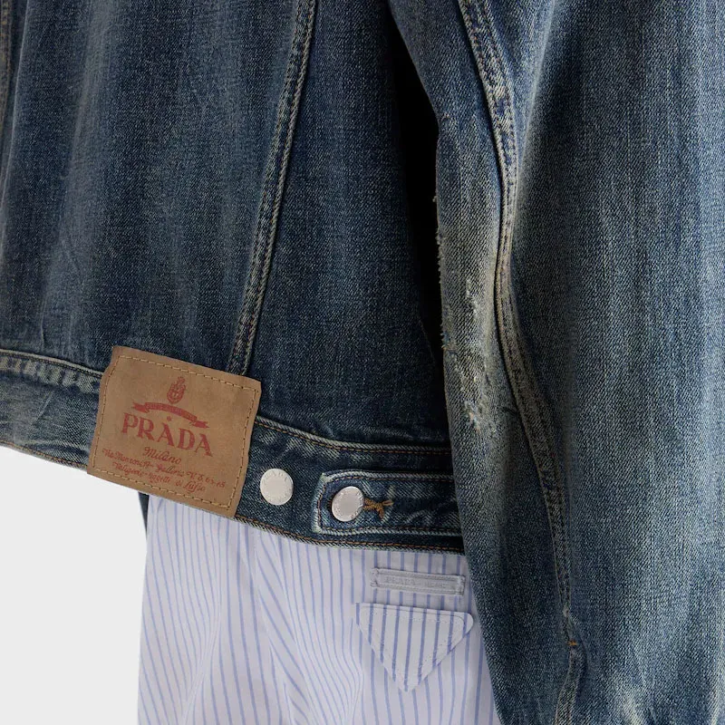 PRADA Denim Jackets Men Blue-5
