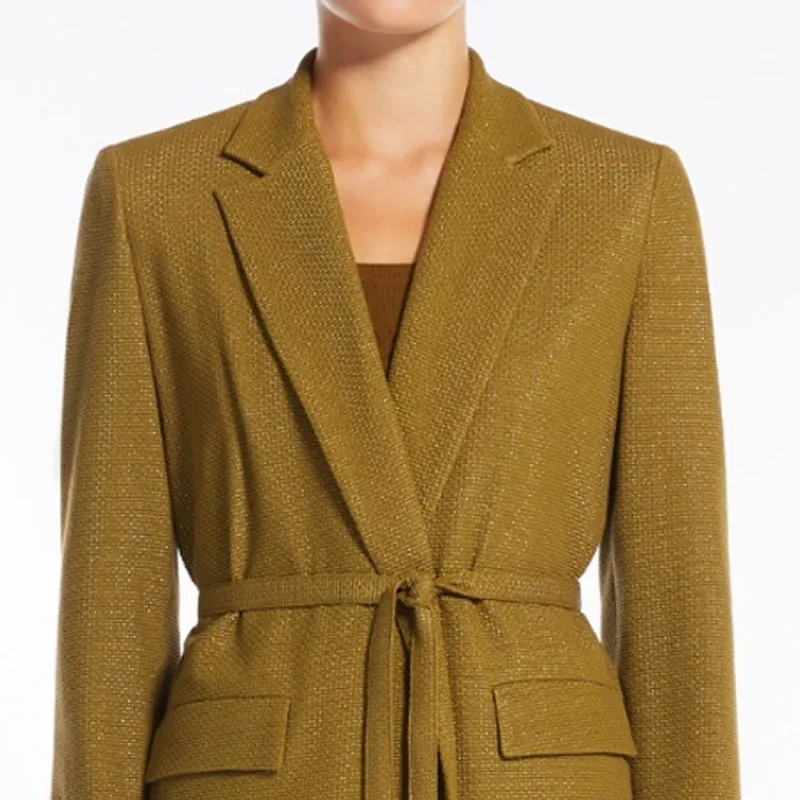 MaxMara Studio Jackets & Coats Women's Olive Green-4