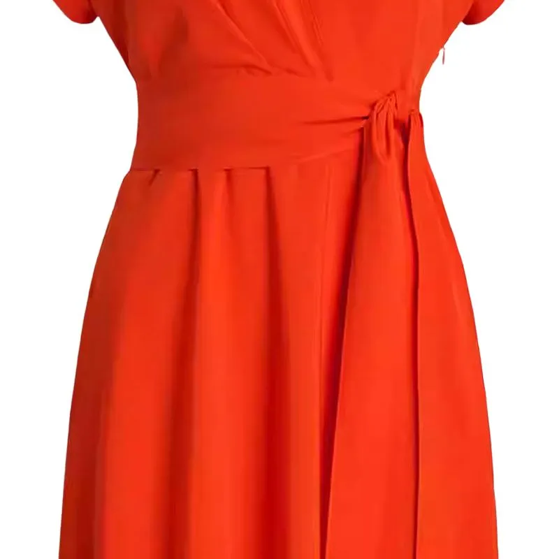LAUREN RALPH LAUREN SS25 Short Sleeved Dress Women's Orange-4
