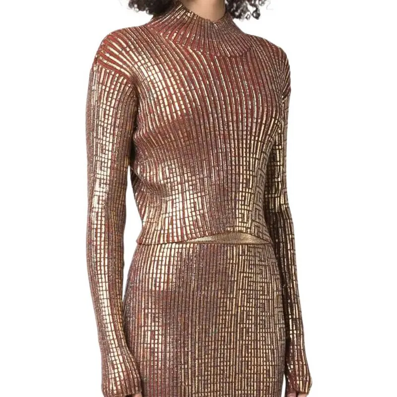 BALMAIN Regular T Shirt Women's Gold-4