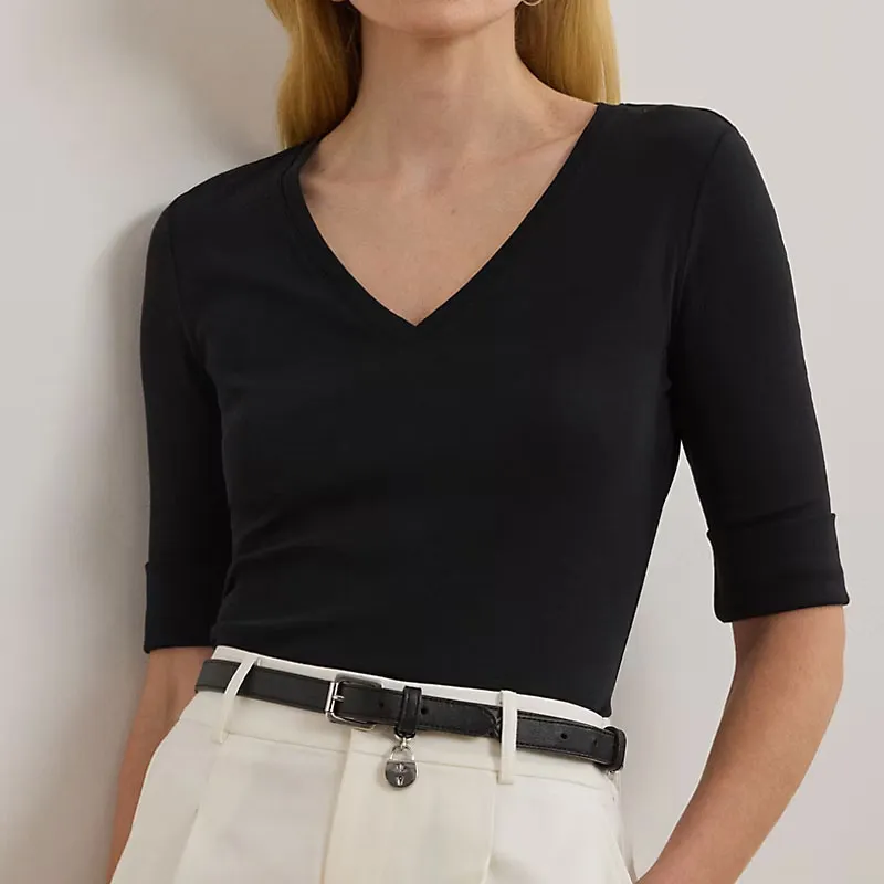 LAUREN RALPH LAUREN Regular T Shirt Women's Black-4