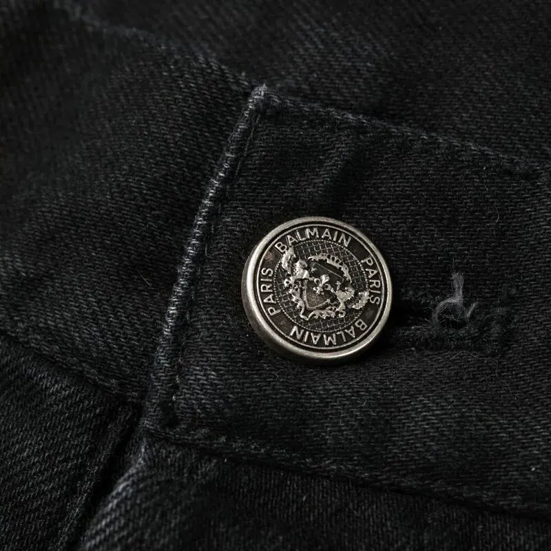 BALMAIN Jeans Men Black-4