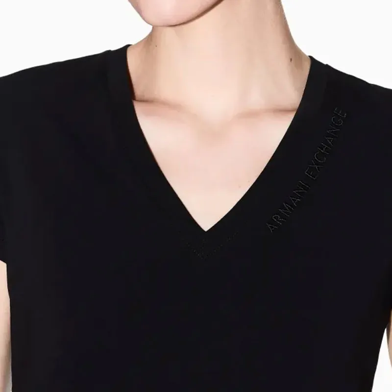 ARMANI EXCHANGEAE T Shirt Women's Black-4