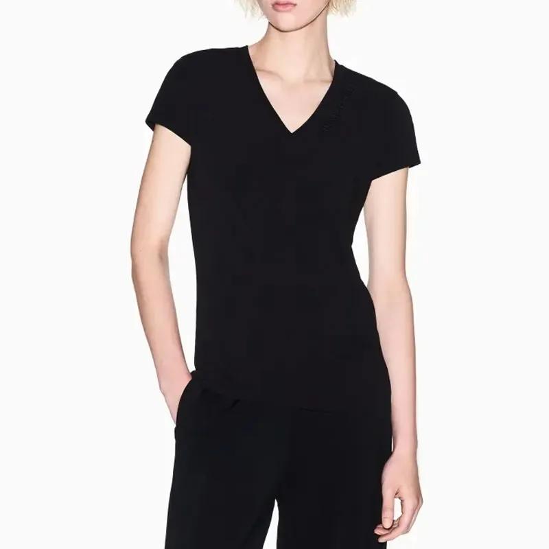 ARMANI EXCHANGEAE T Shirt Women's Black-1