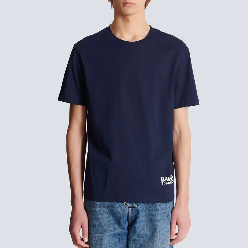 BALMAIN Logo stamp T shirt-2