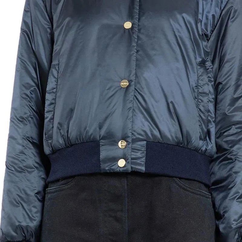'S MAX MARA Buttoned Long Sleeved Bomber Jacket-4
