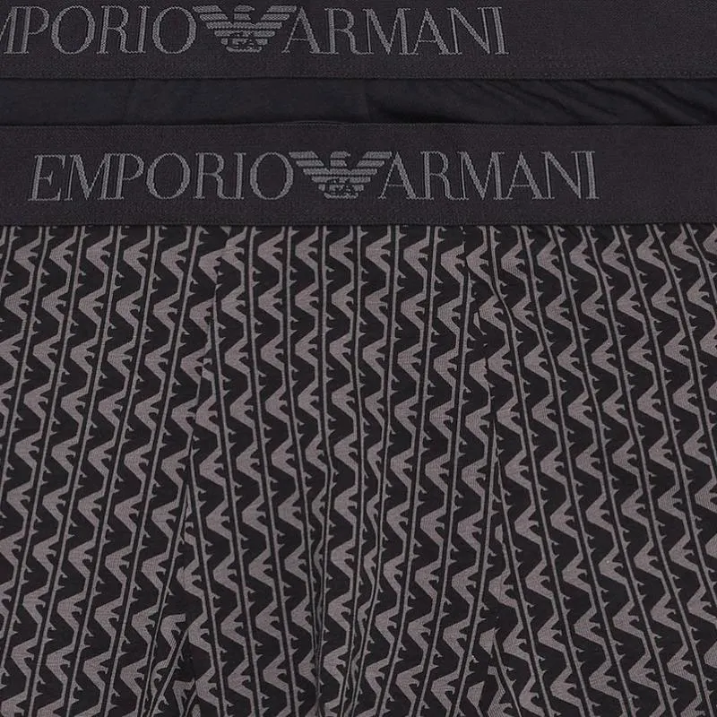 EMPORIO ARMANI Two pack Of Boxer Briefs With A Mixed Pattern Print-3
