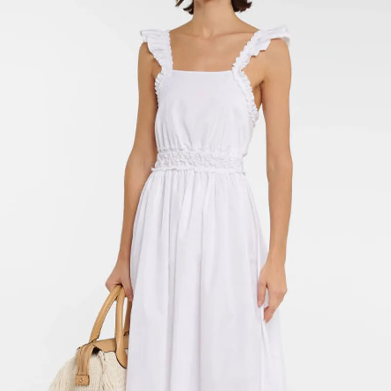 Chloe SS22 Sleeveless Dress Women's White-3