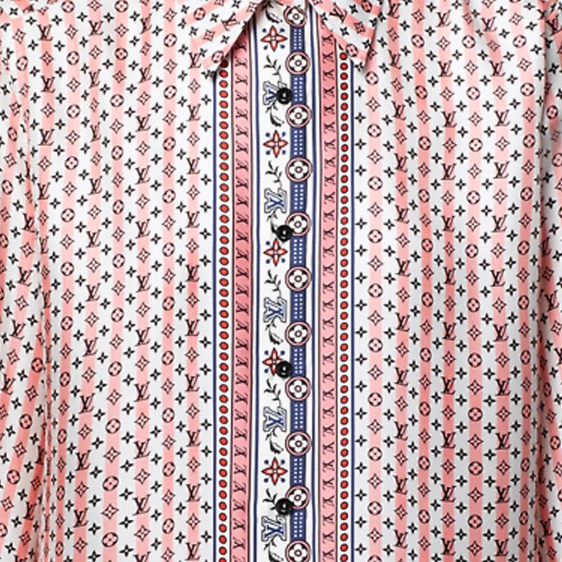 LOUIS VUITTON Scarf Print Silk Shirt-1