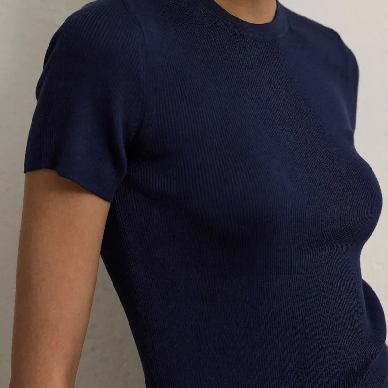 Ralph Lauren Collection Regular T Shirt Women's Dark Blue-4