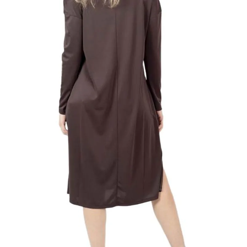 MaxMara Long Sleeved Dress Women's Brown-3