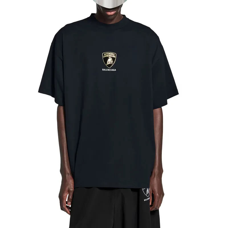 Balenciaga x Automobili Lamborghini T Shirt Loose Fit Men's Black-2