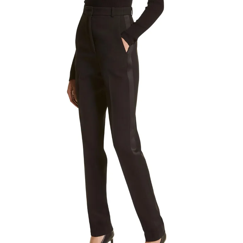 MICHAEL KORS Samantha Double Crepe Sablé High Waisted Pants-2