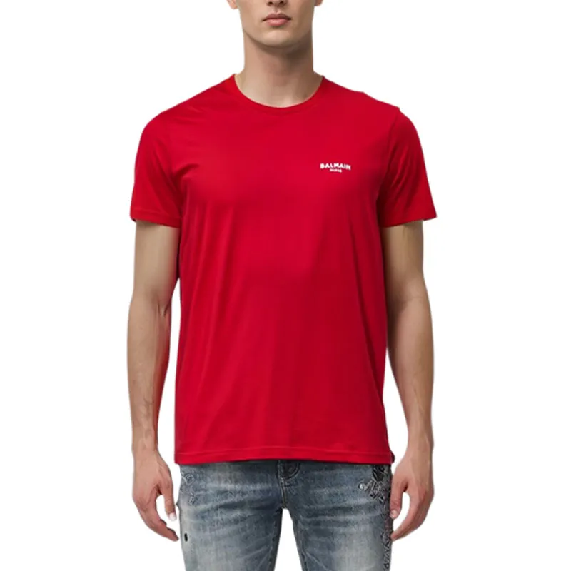 BALMAIN Logo Printed Crewneck T Shirt-2