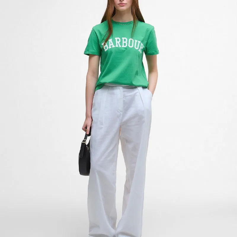 BARBOUR Regular T Shirt Women's Green-3