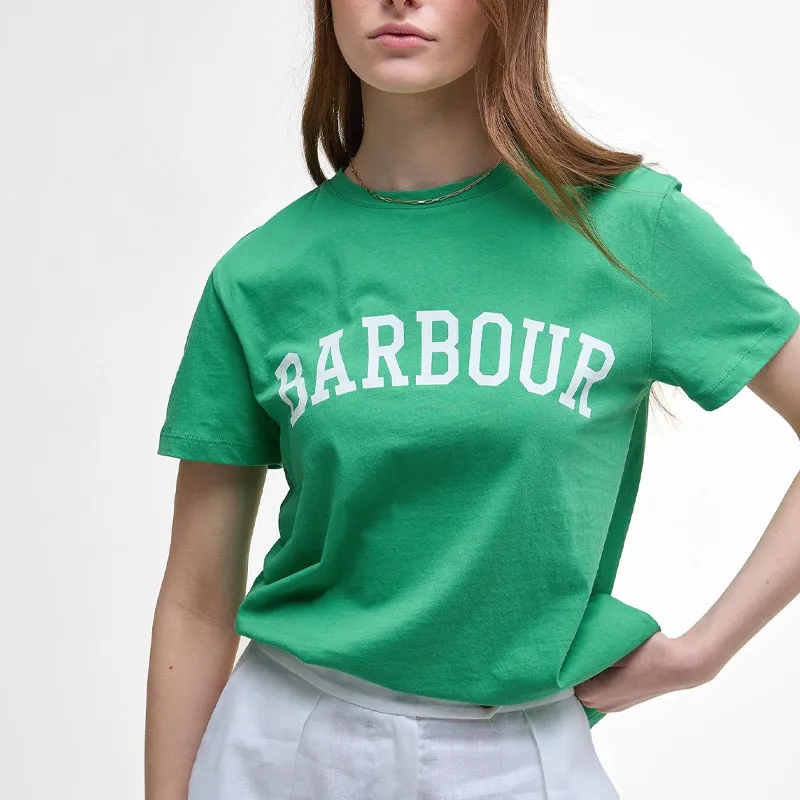 BARBOUR Regular T Shirt Women's Green-4