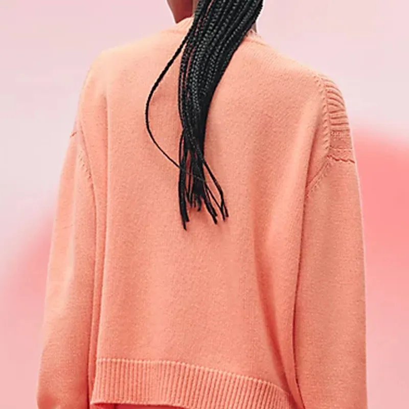 HERMES SS23 Cashmere Sweater Women's Orange-2