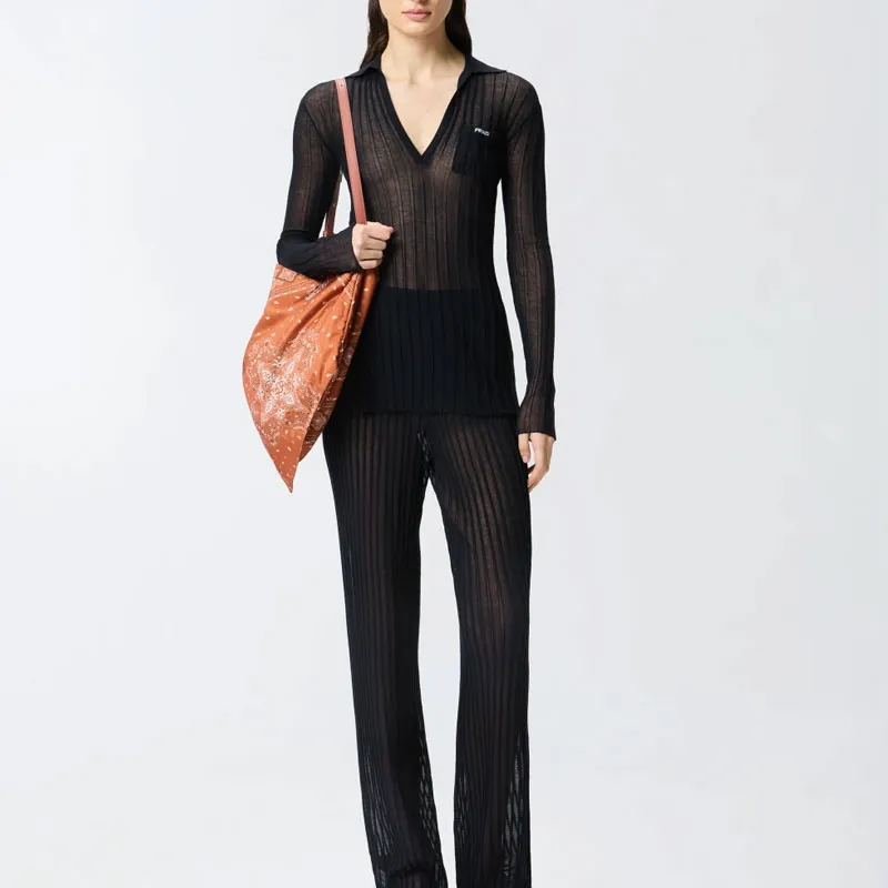 PINKO Ribbed Polo Top-3